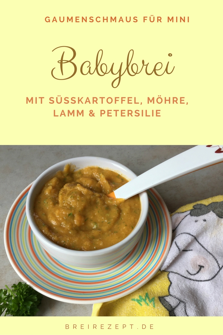 Babybrei mit Lamm und Petersilie