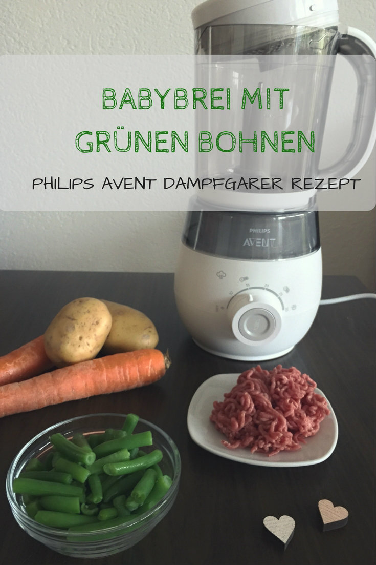 Avent Dampfgarer Rezept für Babybrei mit grünen Bohnen Avent Dampfgarer Rezept für Babybrei mit grünen Bohnen