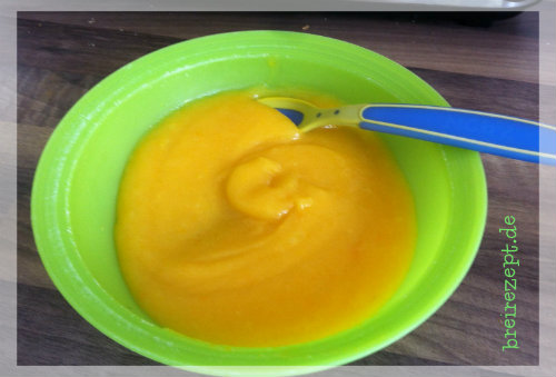 Kohlrabi und Karotte für das Baby als Brei Kohlrabi und Karotte für das Baby als Brei