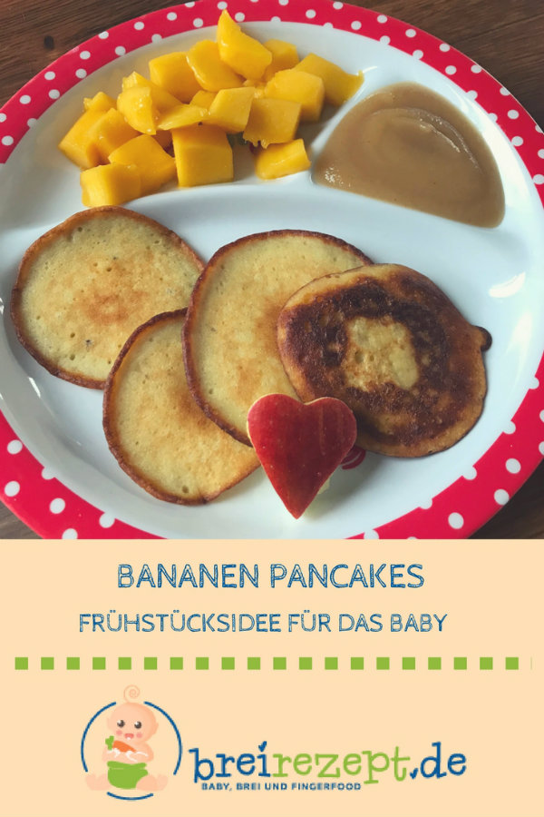Bananen-Pancakes ohne Zucker für das Baby Bananen-Pancakes ohne Zucker für das Baby