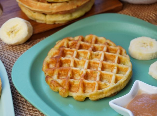 Bananenwaffeln ohne Zucker für Baby & Kinder