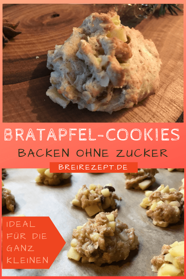 Bratapfel Cookies ohne Zucker