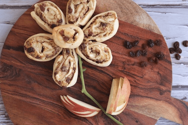 Apfel-Nuss-Schnecken