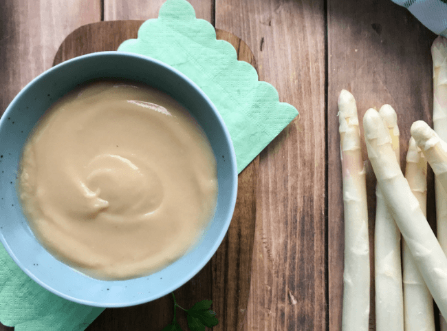 Babybrei mit Spargel, Kartoffeln und Hähnchenfleisch