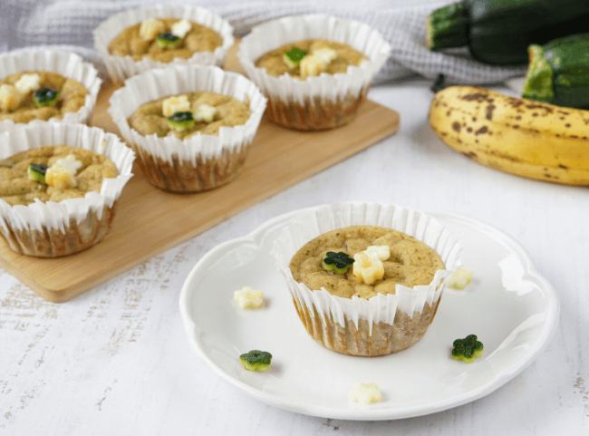 Zucchini-Bananen-Muffins ohne Zucker auch für das Baby