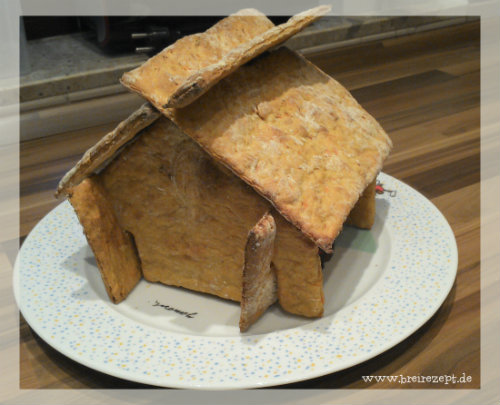 Lebkuchenhaus ohne Zucker für kleine Kinder