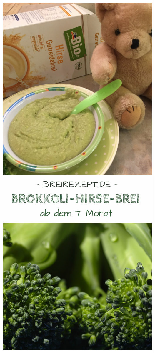 Brokkoli-Hirse Babybrei mit Hackfleisch