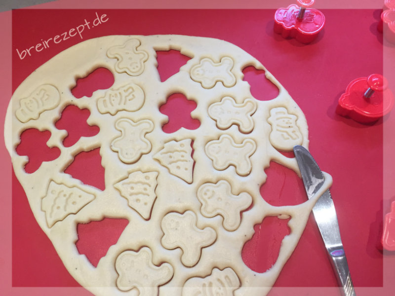 Butterplätzchen ohne Zucker ausstechen