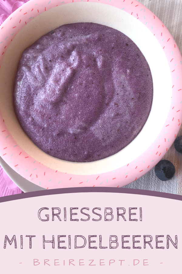 Rezept für Griessbrei mit Heidelbeeren für das Baby Rezept für Griessbrei mit Heidelbeeren für das Baby