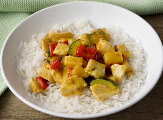 Hähnchencurry mit Reis