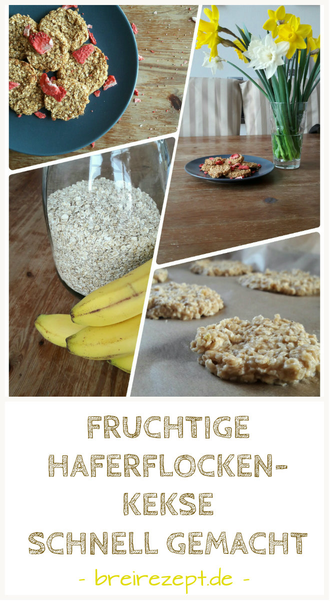 Haferflocken-Kekse mit Obst ohne Zucker selber machen