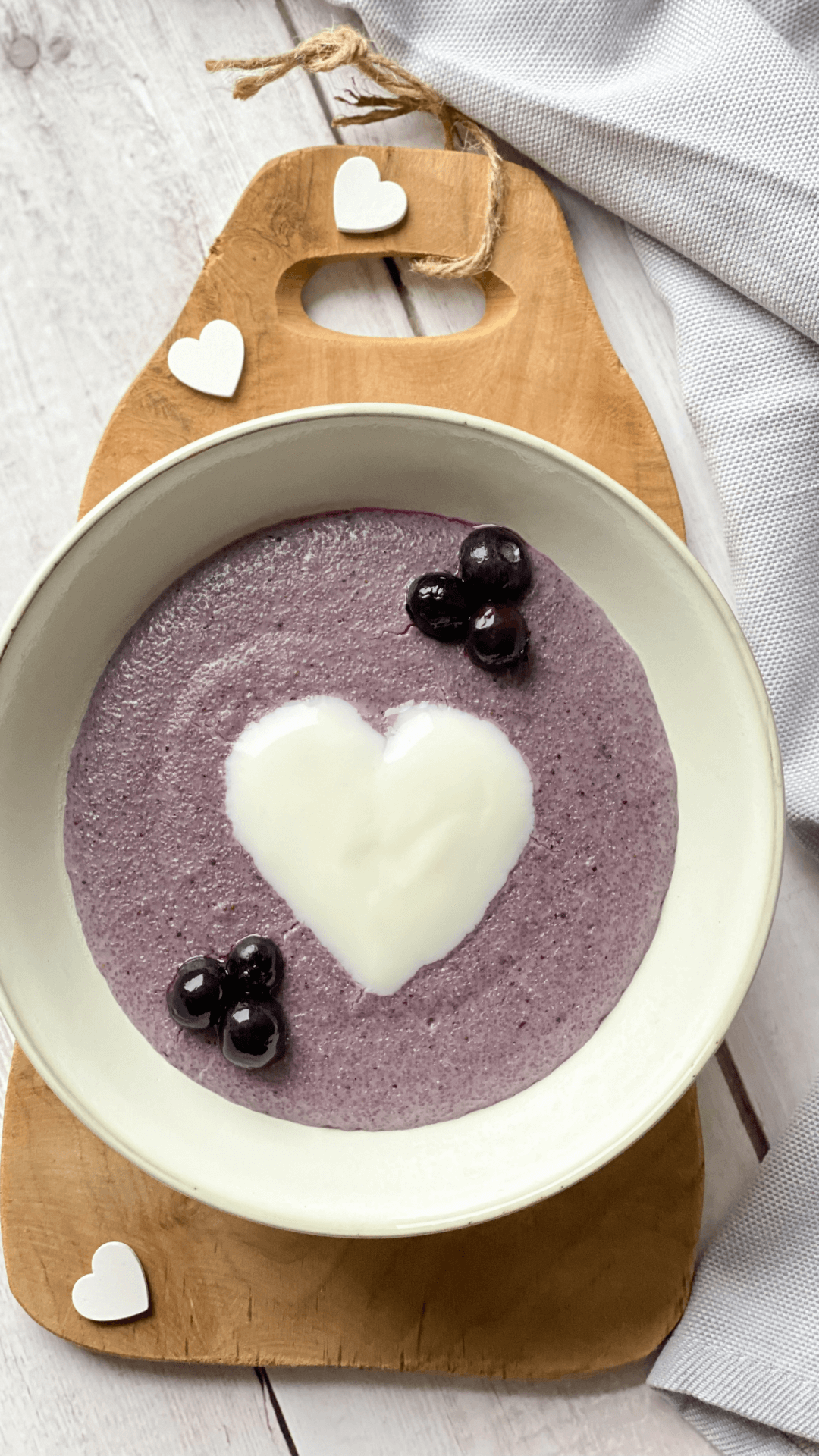 Rezept für Griessbrei mit Heidelbeeren für das Baby