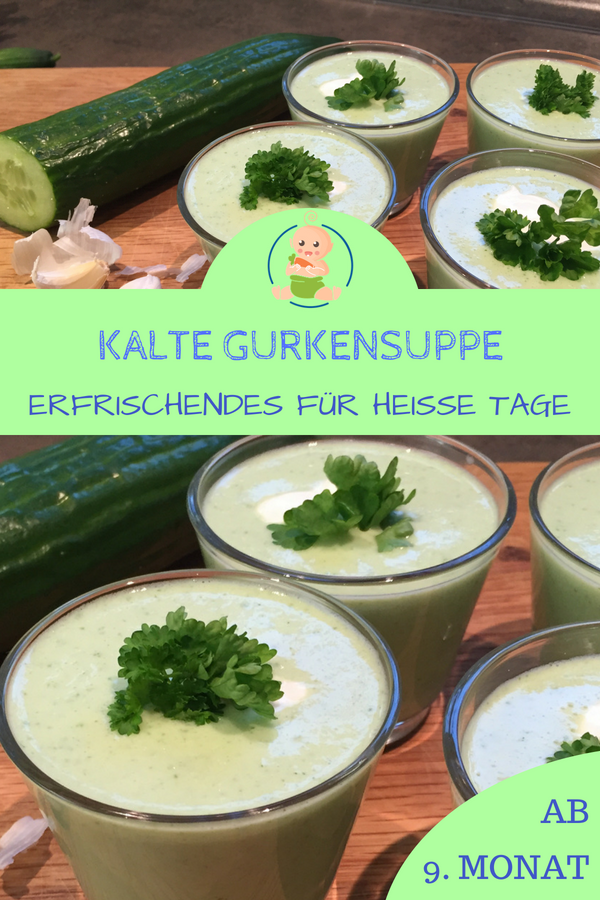 Gurkensuppe für das Baby ab dem 10. Monat