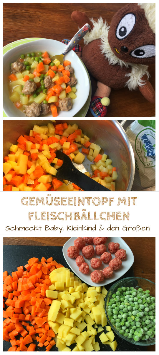 Kinderrezept Gemüseeintopf mit Hackbällchen