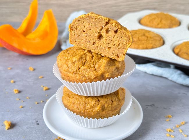 Kleine Kürbismuffins mit Vollkornmehl