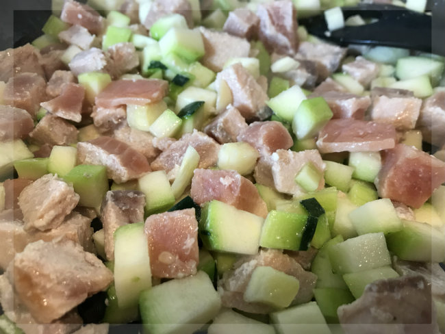 Lachs-Zucchini-Pfanne Lachs-Zucchini-Pfanne
