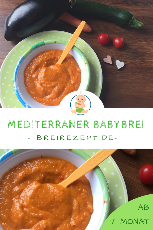 Mediterraner Babybrei mit Aubergine und Zucchini