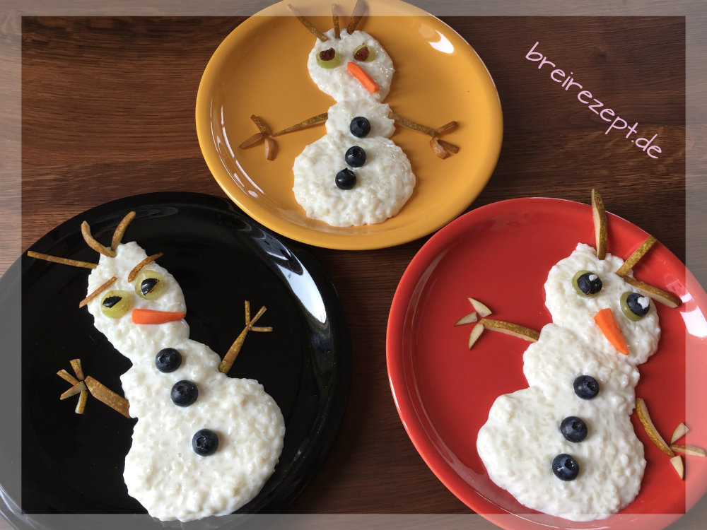 Milchreis Creative Food Schneemann