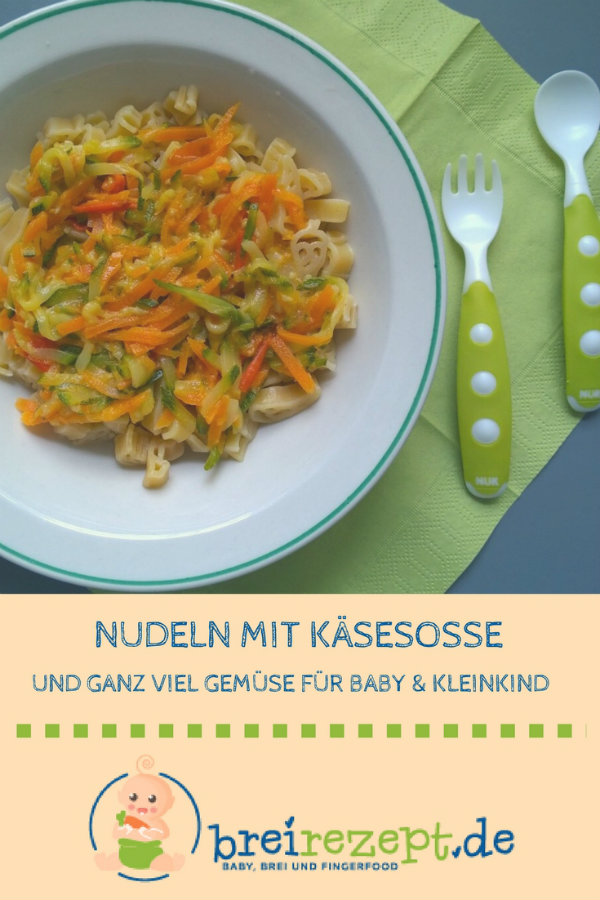 Nudeln mit Gemüse-Käsesosse breifreie Beikost Nudeln mit Gemüse-Käsesosse breifreie Beikost