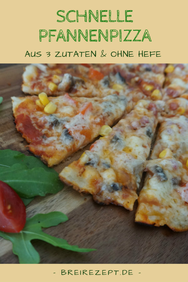 Schnelle Pfannenpizza ohne Hefe