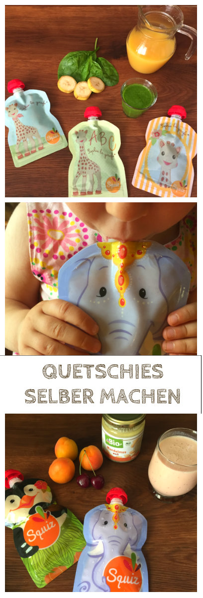 Quetschies selber machen mit Smoothies für das Baby