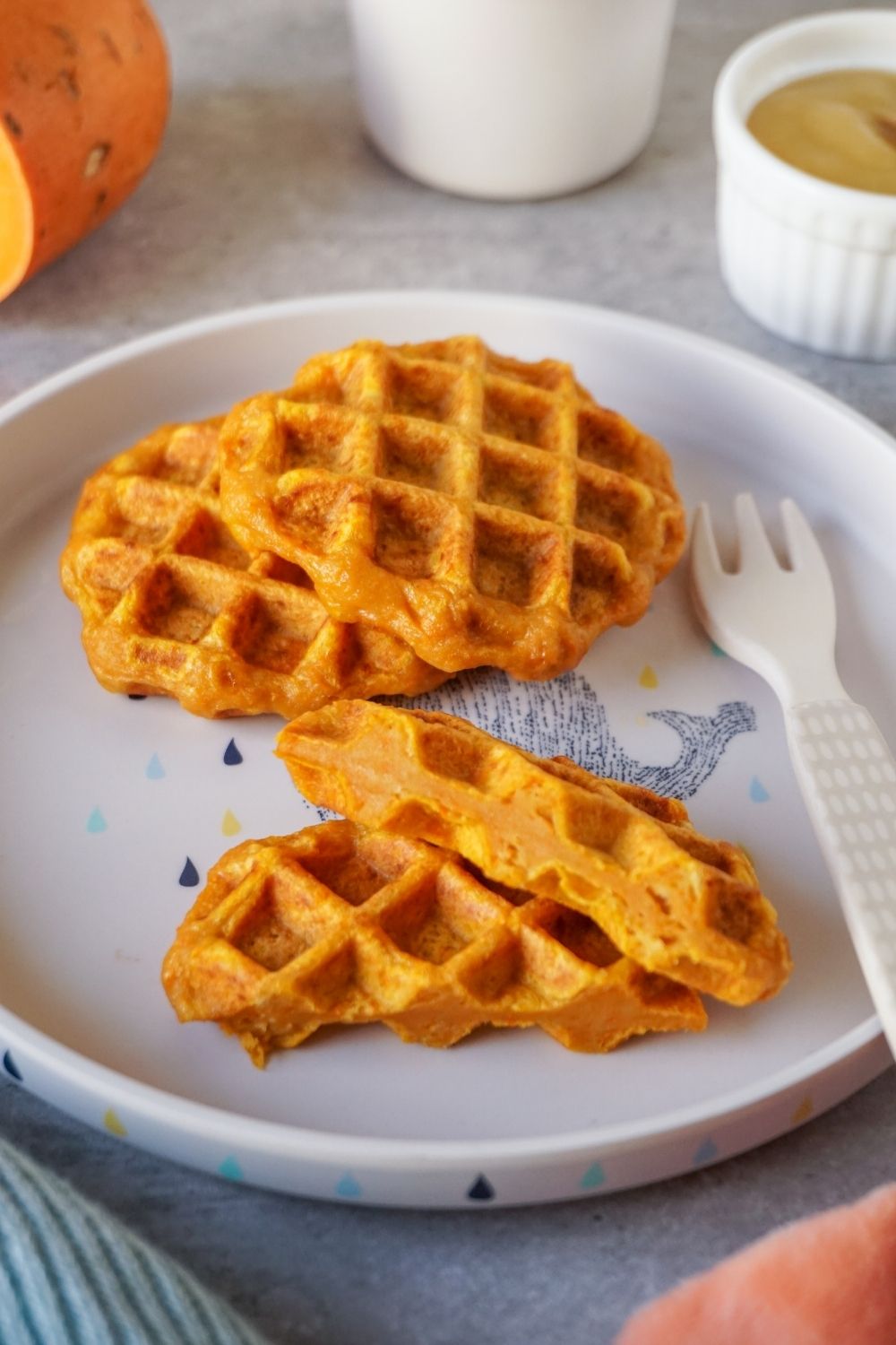 Süßkartoffel-Waffeln für das Baby