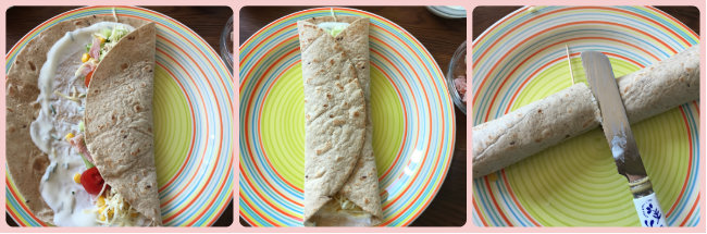 Wraps falten Wraps falten